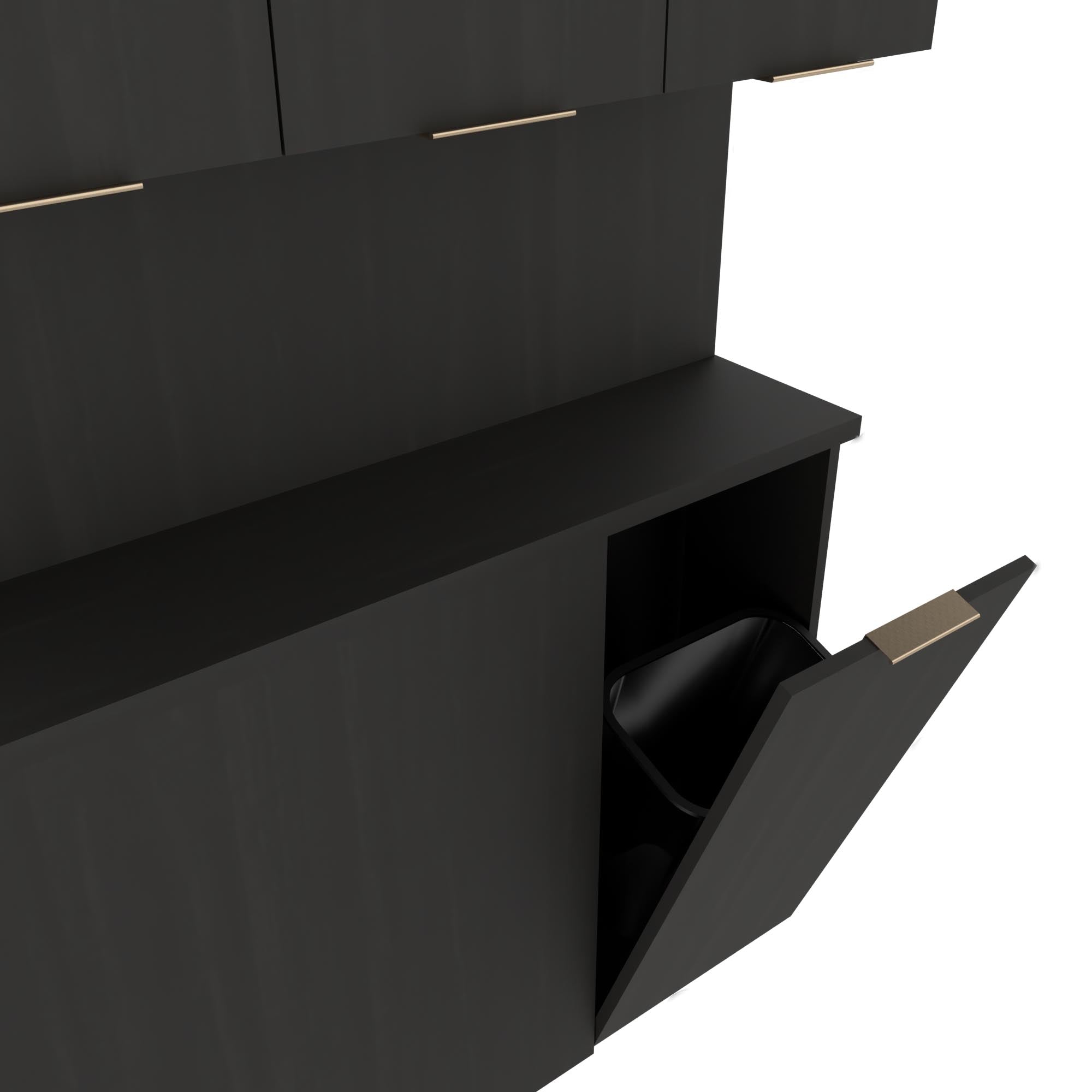 Toe Bar Storage NICO BACKBAR STORAGE W/ ACCENT TOE KICK - 32